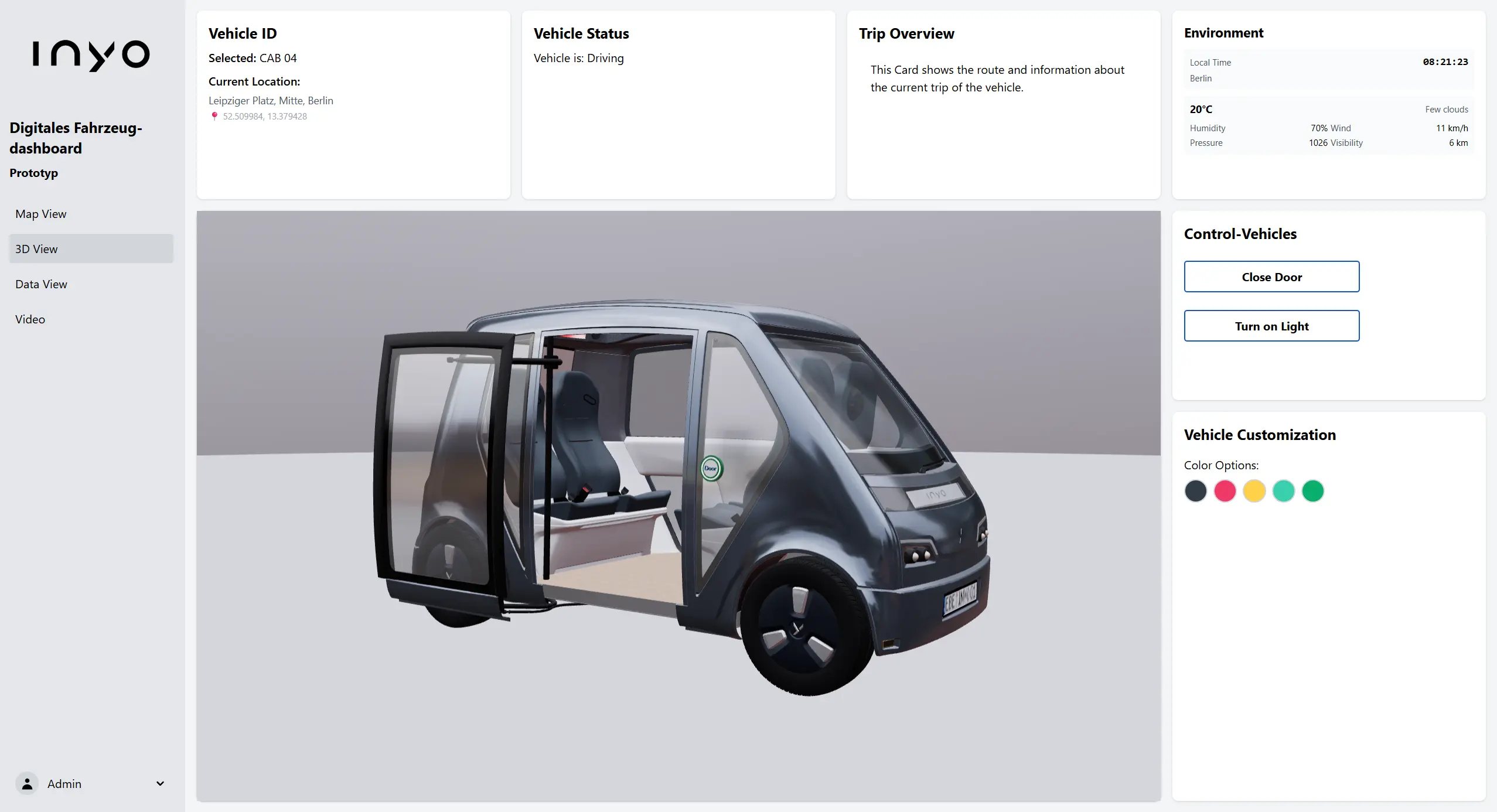 INYO Mobility - Digital Twin Platform